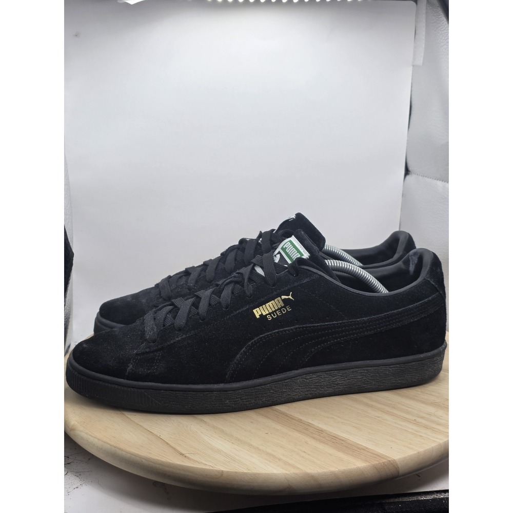 Men's Size 12- PUMA Suede Classic 21 Suede Low Top Lace-Up Black/Black 374915-12